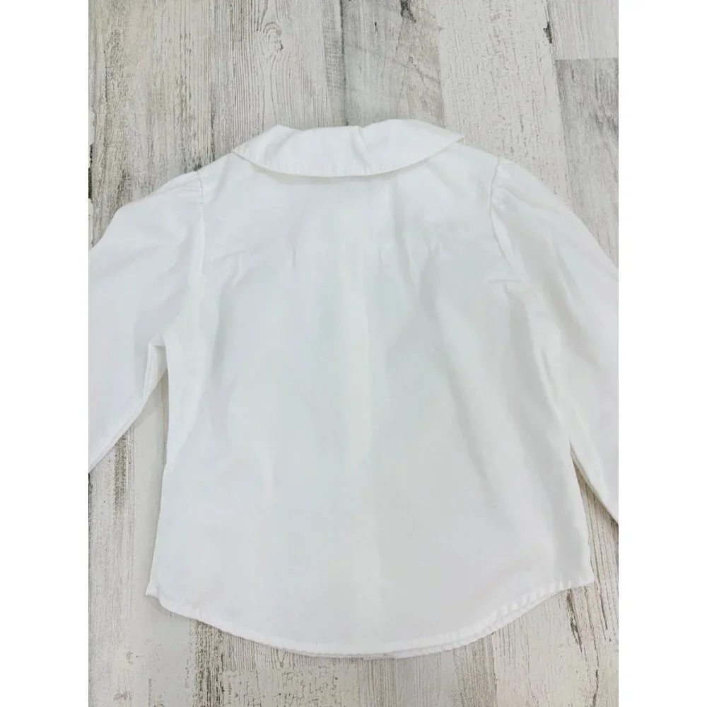 Gymboree Peter Pan Collar Long Sleeve Blouse Girls Sz 5